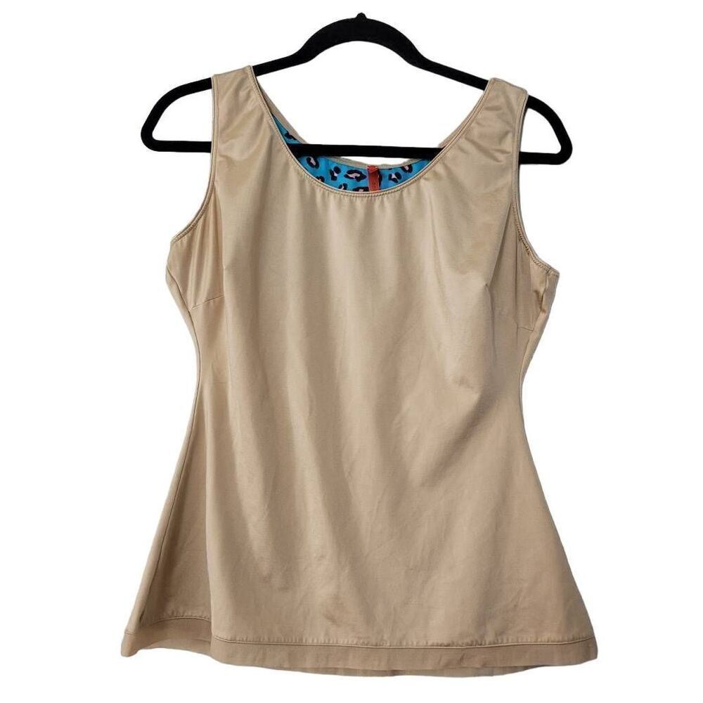 Spanx Simplicity Tank Top‎ Sz 1X Nude Cream Sleeveless Sculpting Shapewear